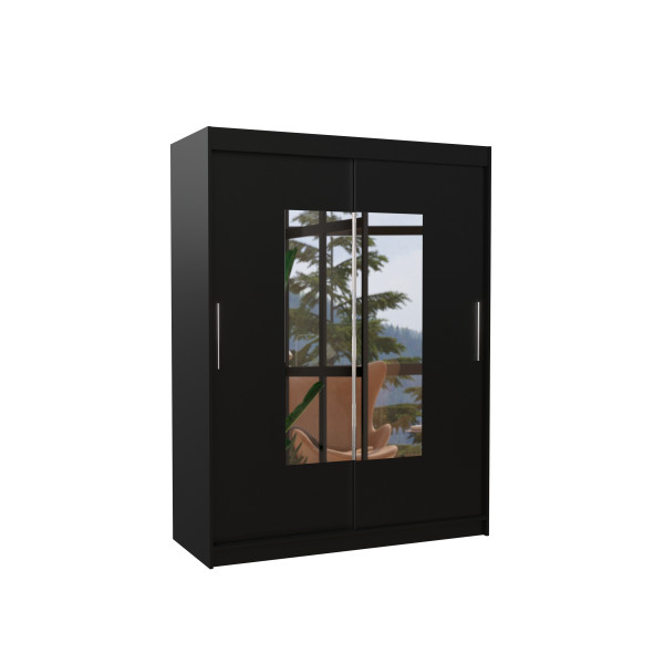 Szafa przesuwna z lustrem DORRIGO 150 Black 1012310
