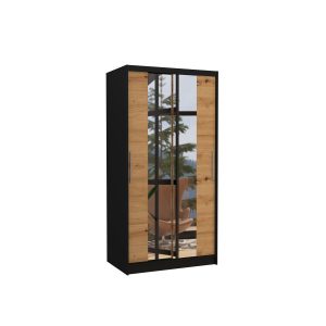 Szafa przesuwna z lustrem DRAGONIS 100 Black 1018072