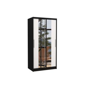 Szafa przesuwna z lustrem DRAGONIS 100 Black 1018252
