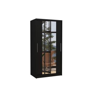 Szafa przesuwna z lustrem DRAGONIS 100 Black 1018041