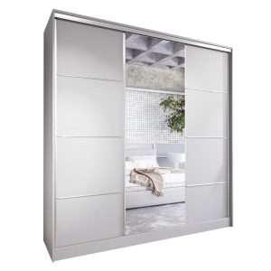 Szafa przesuwna z lustrem ELLA A 180 szara 236445 Szafa przesuwna z lustrem ELLA A 180 szara 236445