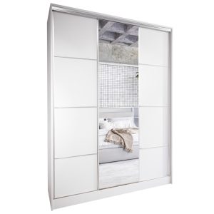 Szafa przesuwna z lustrem ELLA B 150 biała 236522 Szafa przesuwna z lustrem ELLA B 150 biała 236522