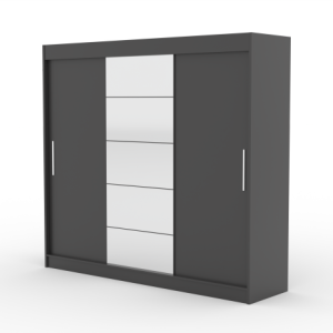 Szafa przesuwna z lustrem ERWIN 235 Anthracite 1019477 Szafa przesuwna z lustrem ERWIN 235 Anthracite 1019477