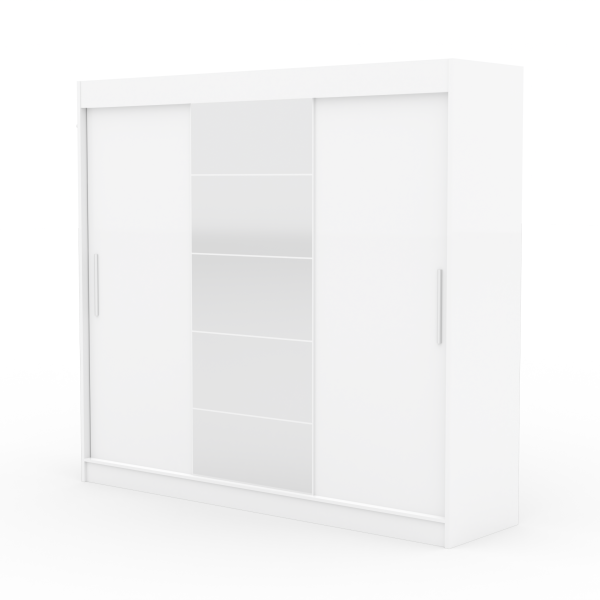 Szafa przesuwna z lustrem ERWIN 235 White 1037712