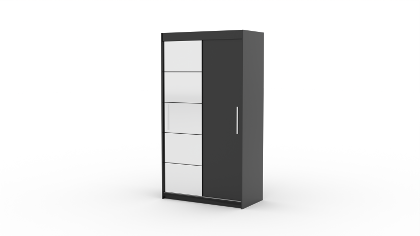 Szafa przesuwna z lustrem ESTI 120 Black 1005843