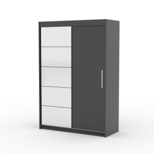 Szafa przesuwna z lustrem ESTI 150 Anthracite 1005880 Szafa przesuwna z lustrem ESTI 150 Anthracite 1005880