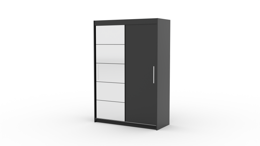 Szafa przesuwna z lustrem ESTI 150 Black 1005967