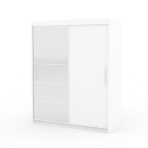 Szafa przesuwna z lustrem ESTI 180 White 1005912 Szafa przesuwna z lustrem ESTI 180 White 1005912