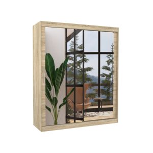 Szafa przesuwna z lustrem ETTORE 180 Sonoma 1018681 Szafa przesuwna z lustrem ETTORE 180 Sonoma 1018681