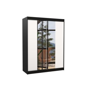 Szafa przesuwna z lustrem FEVER 150 Black 1018304 Szafa przesuwna z lustrem FEVER 150 Black 1018304