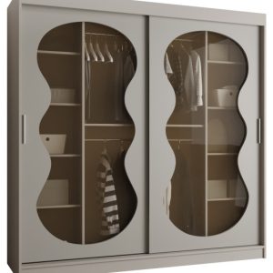 Szafa przesuwna z lustrem Garderoba BAHRAJN 3 200 kaszmir 652141 Szafa przesuwna z lustrem Garderoba BAHRAJN 3 200 kaszmir 652141