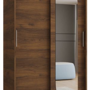 Szafa przesuwna z lustrem Garderoba Lucy 100 orzech warmia 1029877 Szafa przesuwna z lustrem Garderoba Lucy 100 orzech warmia 1029877