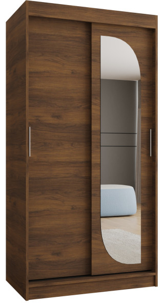 Szafa przesuwna z lustrem Garderoba Lucy 100 orzech warmia 1029877
