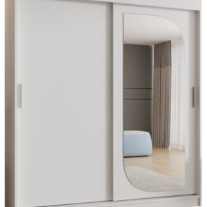 Szafa przesuwna z lustrem Garderoba Lucy 180 biały 565544 Szafa przesuwna z lustrem Garderoba Lucy 180 biały 565544