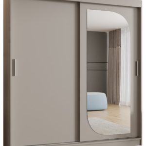 Szafa przesuwna z lustrem Garderoba Lucy 180 kaszmir 565533 Szafa przesuwna z lustrem Garderoba Lucy 180 kaszmir 565533
