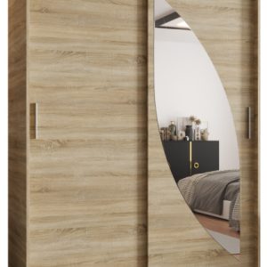 Szafa przesuwna z lustrem Garderoba Milo 150 sonoma 685481