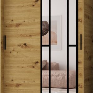 Szafa przesuwna z lustrem Garderoba MODENA 120 artisan + u. czarny 1097405 Szafa przesuwna z lustrem Garderoba MODENA 120 artisan + u. czarny 1097405