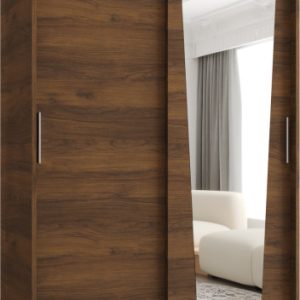 Szafa przesuwna z lustrem Garderoba Moka 120 orzech warmia 1029826