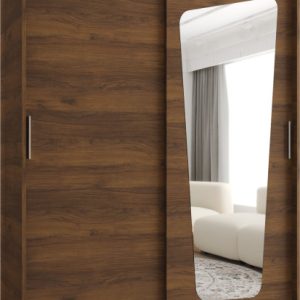 Szafa przesuwna z lustrem Garderoba Moka 150 orzech warmia 1029844