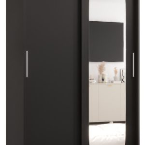 Szafa przesuwna z lustrem Garderoba ROYAL 100 czarny 550128 Szafa przesuwna z lustrem Garderoba ROYAL 100 czarny 550128