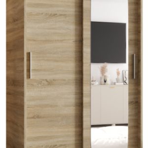 Szafa przesuwna z lustrem Garderoba ROYAL 100 sonoma 550139 Szafa przesuwna z lustrem Garderoba ROYAL 100 sonoma 550139
