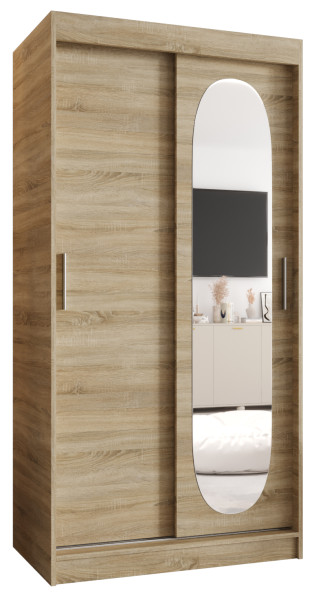 Szafa przesuwna z lustrem Garderoba ROYAL 100 sonoma 550139