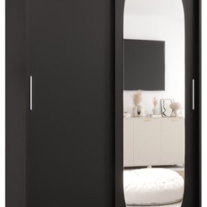 Szafa przesuwna z lustrem Garderoba ROYAL 120 czarny 550078 Szafa przesuwna z lustrem Garderoba ROYAL 120 czarny 550078