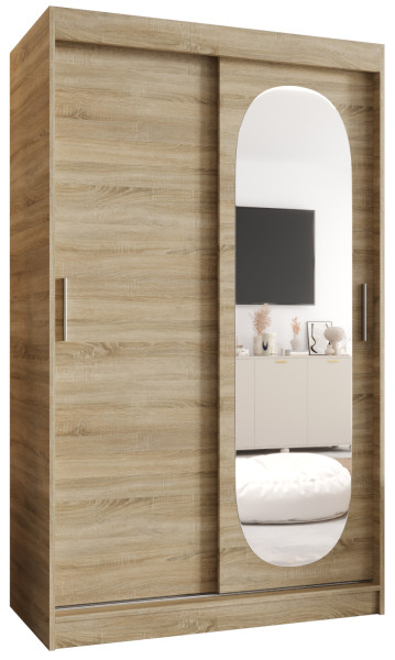 Szafa przesuwna z lustrem Garderoba ROYAL 120 sonoma 550086