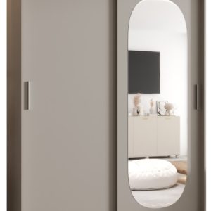 Szafa przesuwna z lustrem Garderoba ROYAL 150 kaszmir 550094