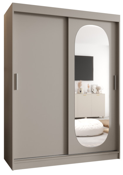 Szafa przesuwna z lustrem Garderoba ROYAL 150 kaszmir 550094