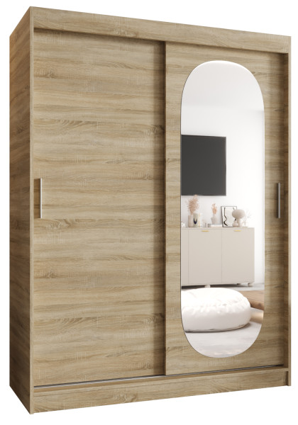 Szafa przesuwna z lustrem Garderoba ROYAL 150 sonoma 550102