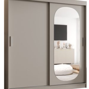 Szafa przesuwna z lustrem Garderoba ROYAL 180 kaszmir 550096