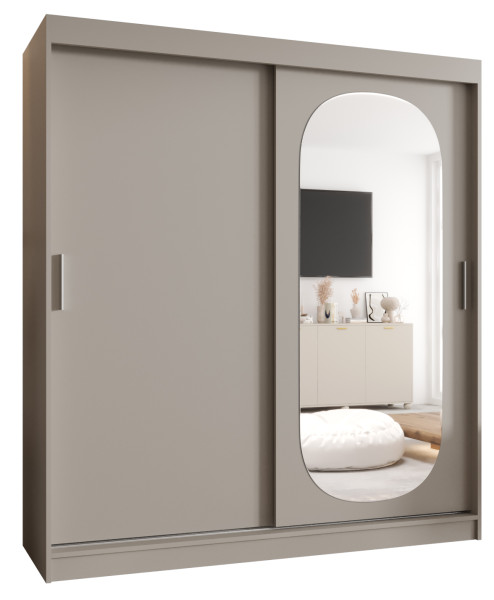 Szafa przesuwna z lustrem Garderoba ROYAL 180 kaszmir 550096