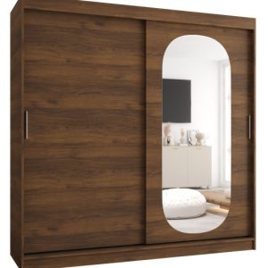 Szafa przesuwna z lustrem Garderoba ROYAL 200 orzech warmia 1016228