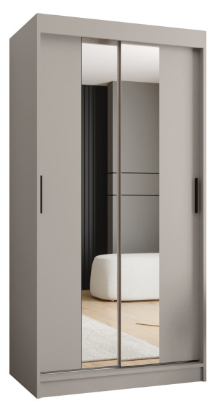 Szafa przesuwna z lustrem Garderoba RUBINO T1 100 kaszmir 685434