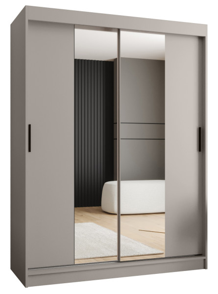 Szafa przesuwna z lustrem Garderoba RUBINO T1 150 kaszmir 685430