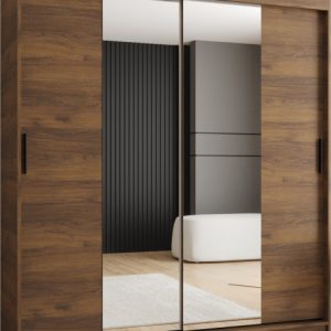 Szafa przesuwna z lustrem Garderoba RUBINO T1 180 orzech warmia 1029859