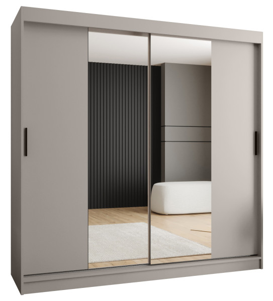 Szafa przesuwna z lustrem Garderoba RUBINO T1 200 kaszmir 685424