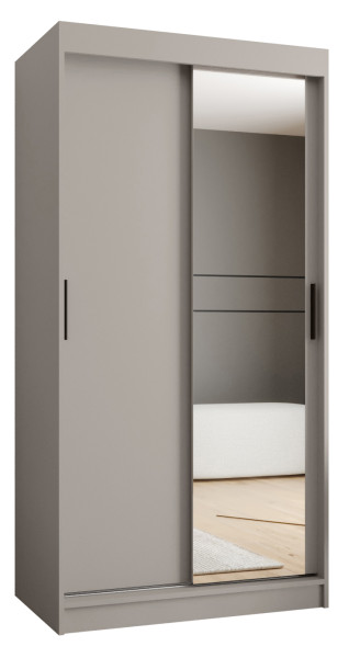 Szafa przesuwna z lustrem Garderoba RUBINO T2 100 kaszmir 685437