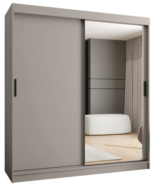 Szafa przesuwna z lustrem Garderoba RUBINO T2 180 kaszmir 685429