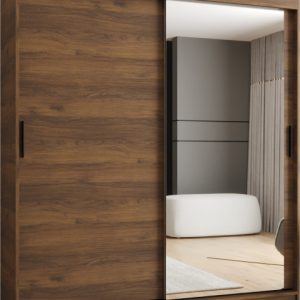Szafa przesuwna z lustrem Garderoba RUBINO T2 180 orzech warmia 1029840 Szafa przesuwna z lustrem Garderoba RUBINO T2 180 orzech warmia 1029840