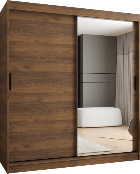 Szafa przesuwna z lustrem Garderoba RUBINO T2 180 orzech warmia 1029840