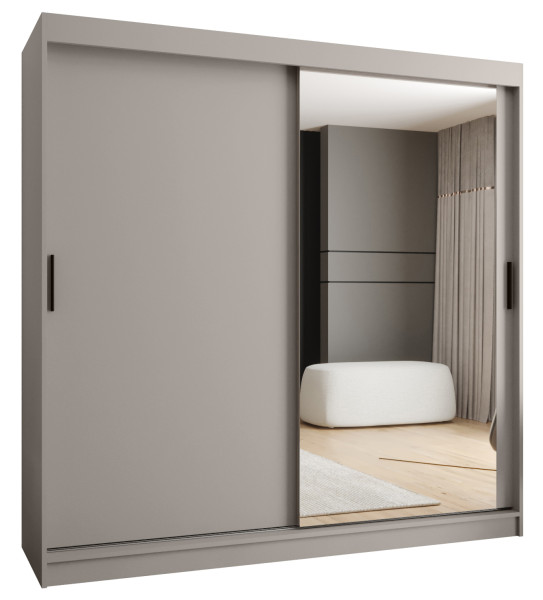 Szafa przesuwna z lustrem Garderoba RUBINO T2 200 kaszmir 685438