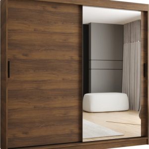 Szafa przesuwna z lustrem Garderoba RUBINO T2 200 orzech warmia 1029837 Szafa przesuwna z lustrem Garderoba RUBINO T2 200 orzech warmia 1029837