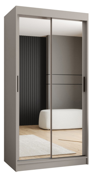 Szafa przesuwna z lustrem Garderoba RUBINO T3 100 kaszmir 685435