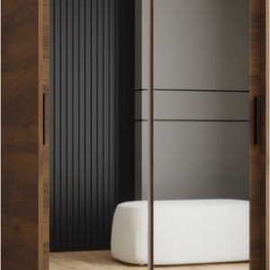 Szafa przesuwna z lustrem Garderoba RUBINO T3 100 orzech warmia 1036820 Szafa przesuwna z lustrem Garderoba RUBINO T3 100 orzech warmia 1036820