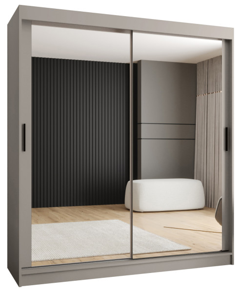 Szafa przesuwna z lustrem Garderoba RUBINO T3 180 kaszmir 685421