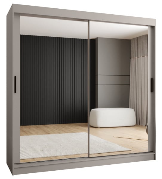 Szafa przesuwna z lustrem Garderoba RUBINO T3 200 kaszmir 685432