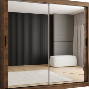 Szafa przesuwna z lustrem Garderoba RUBINO T3 200 orzech warmia 1036818 Szafa przesuwna z lustrem Garderoba RUBINO T3 200 orzech warmia 1036818