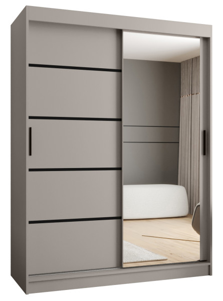 Szafa przesuwna z lustrem Garderoba RUBINO V2 150 kaszmir 685586
